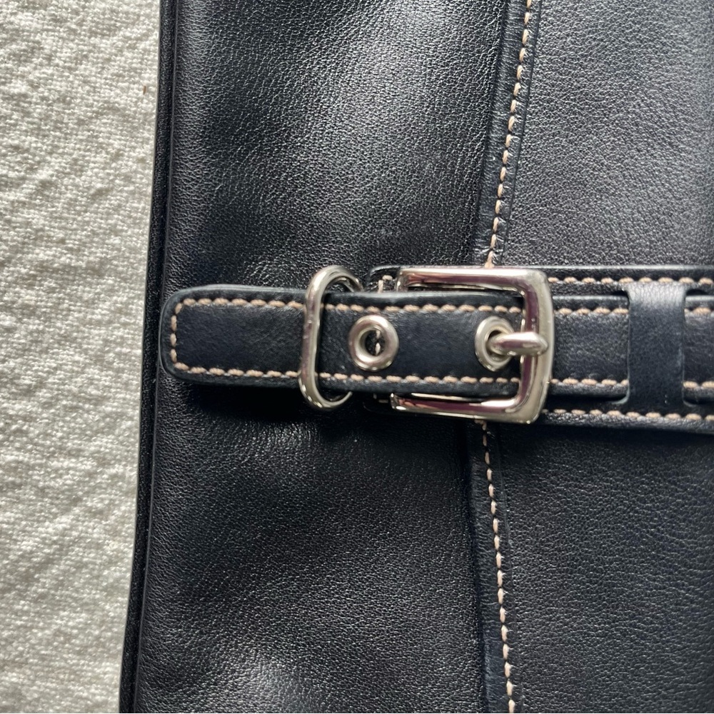 Coach Black Leather Wristlet with Buckle - Picture 7 of 7